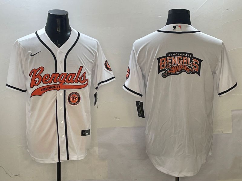 Men Cincinnati Bengals Blank White Joint Name 2025 Nike Limited NFL Jersey style 6